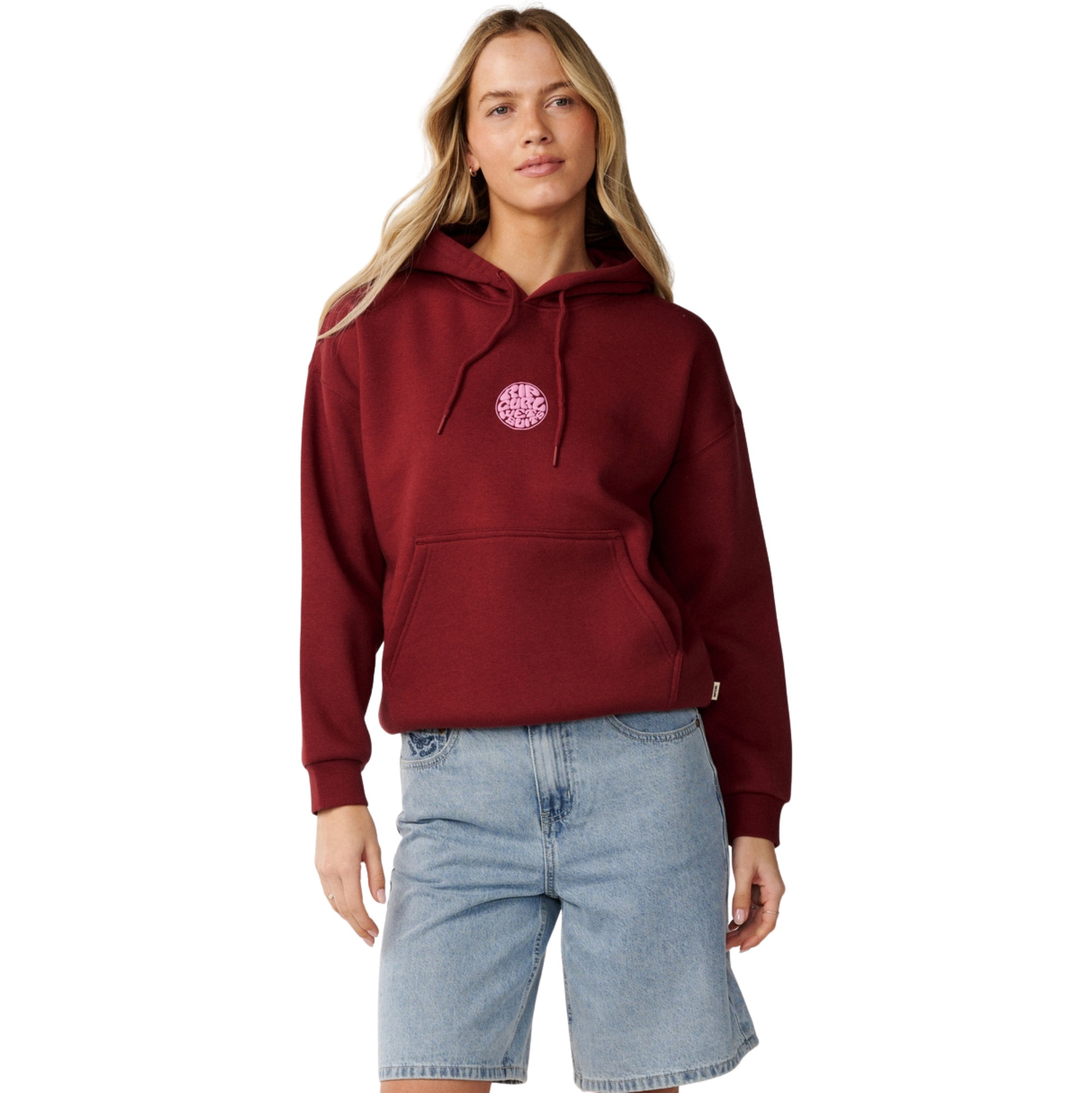 2026 Rip Curl Womens Icons Of Surf Heritage Hoodie 06NWFL - Dark Plum